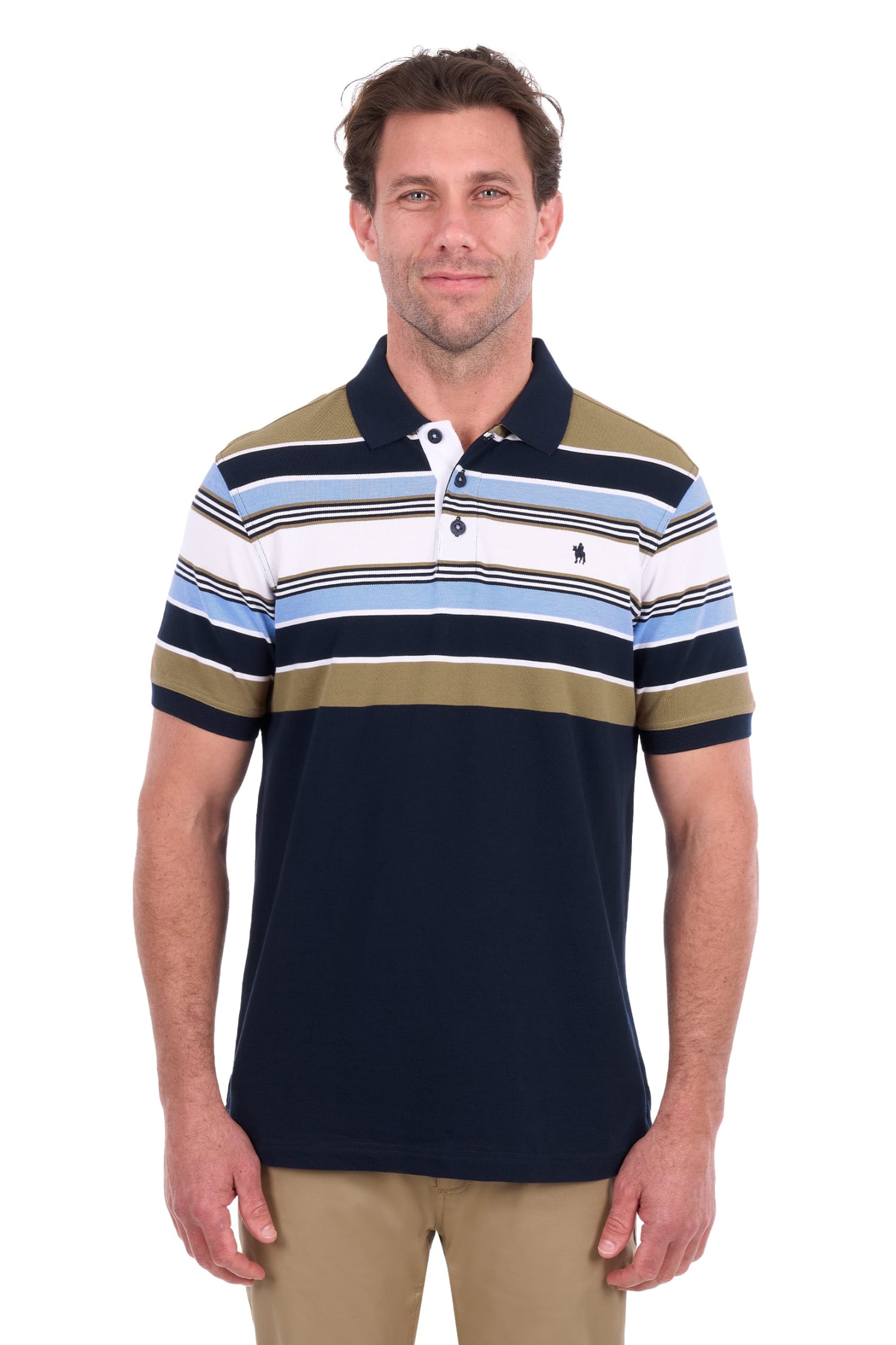 Thomas Cook Mens Shirts S / Navy/Tan Thomas Cook Polo Mens Phillip
