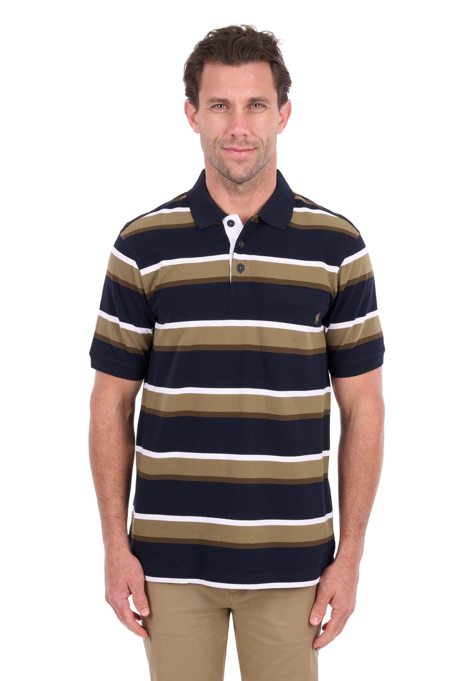 Thomas Cook Mens Shirts S / Navy/Tan Thomas Cook Polo Mens Vincent