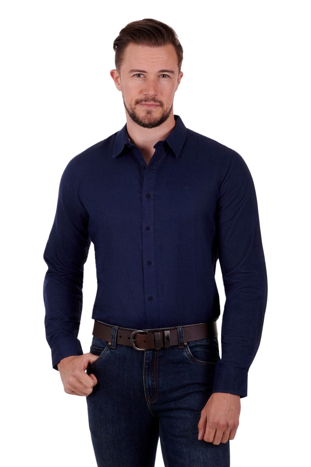 Thomas Cook Mens Shirts S / Navy Thomas Cook Shirt Mens Louis Tailored (T3S1121051)