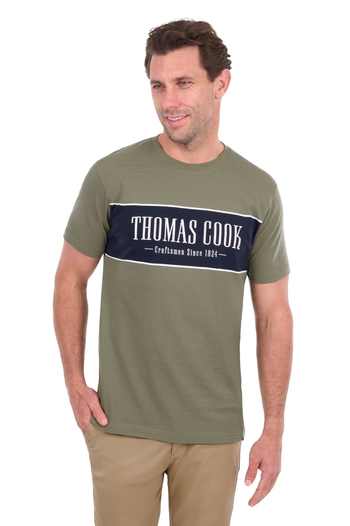 Thomas Cook Mens Shirts S / Olive/Navy Thomas Cook Tee Mens Jay