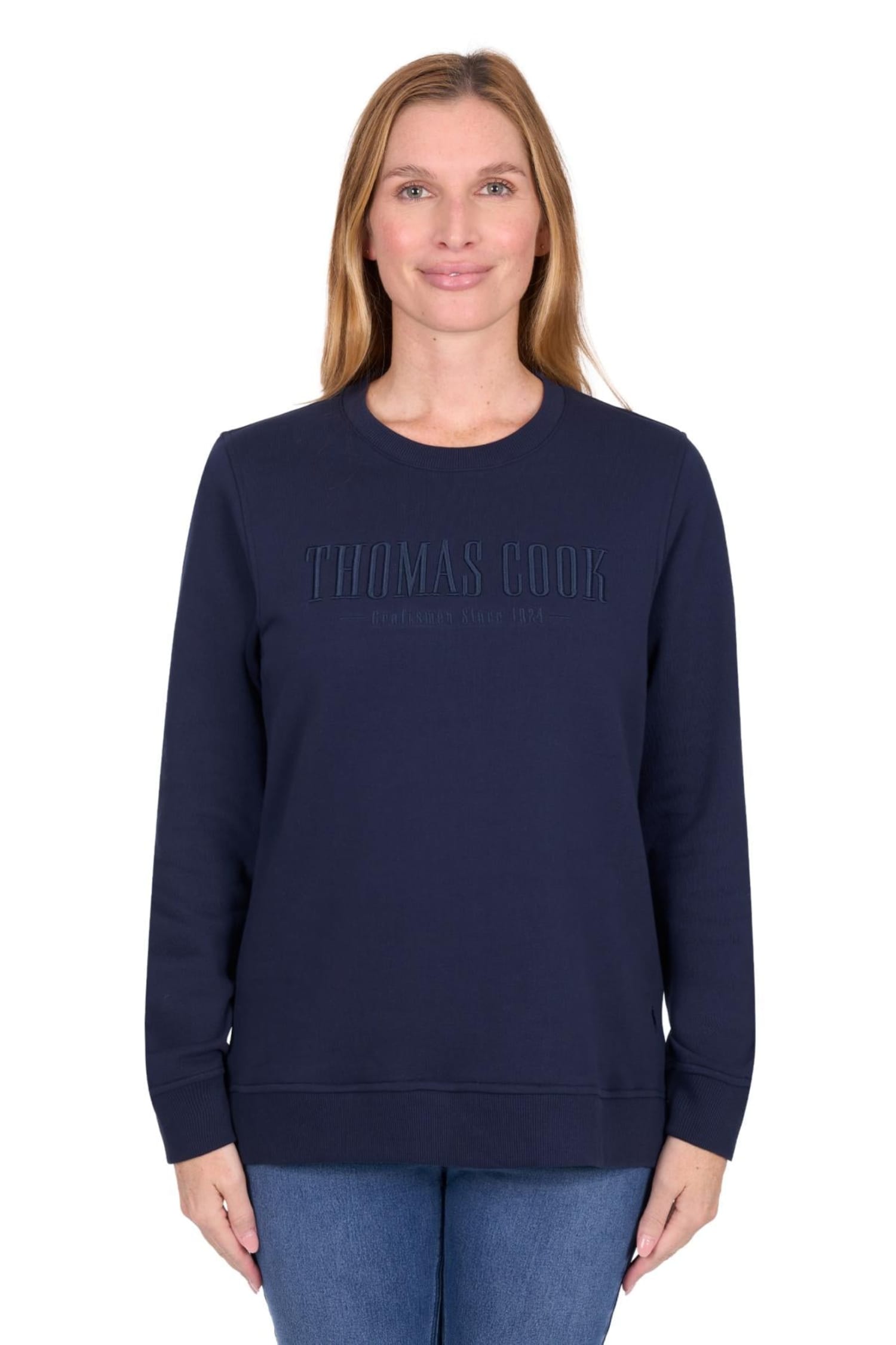 Thomas Cook Womens Jumpers- Jackets - Vests 08 / Navy Thomas Cook Jumper Womens Sally Crew
