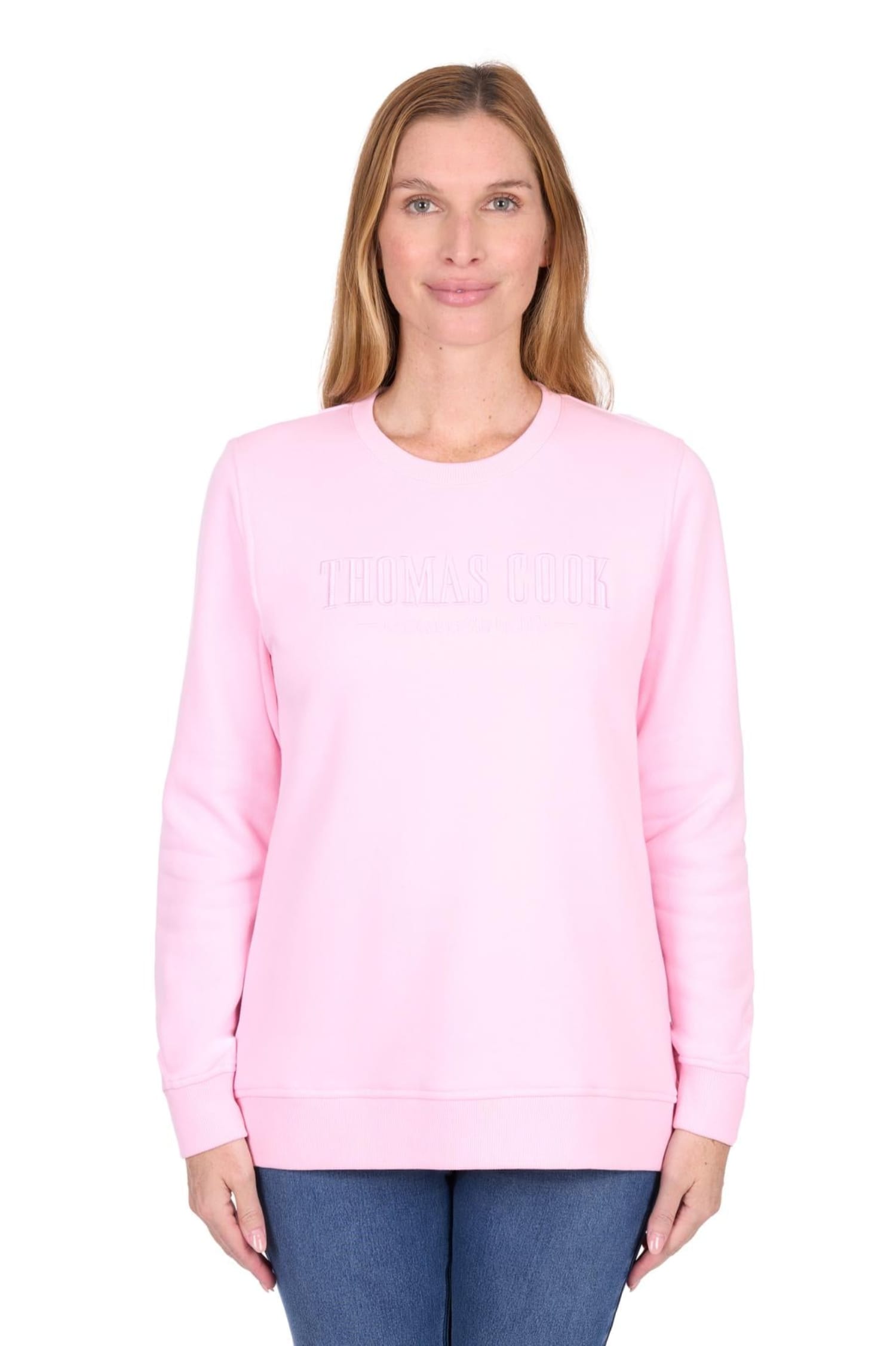 Thomas Cook Womens Jumpers- Jackets - Vests 08 / Pink Thomas Cook Jumper Womens Sally Crew
