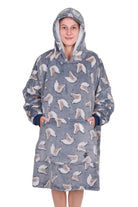 Thomas Cook Womens Jumpers, Jackets & Vests Grey/Blue Thomas Cook Womens Snuggle Hoodie