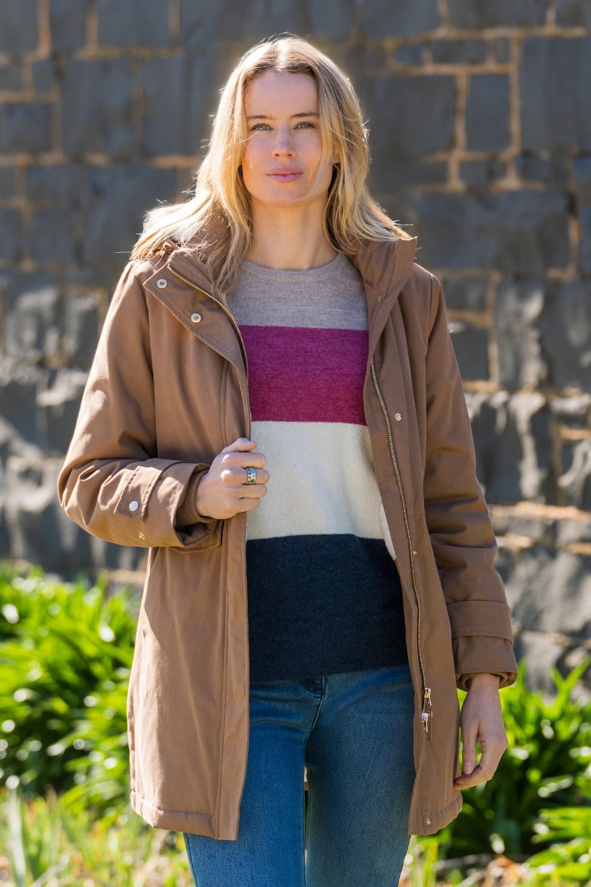 Thomas Cook Womens Jumpers- Jackets - Vests S / Dark Tan Thomas Cook Jacket Womens Madison