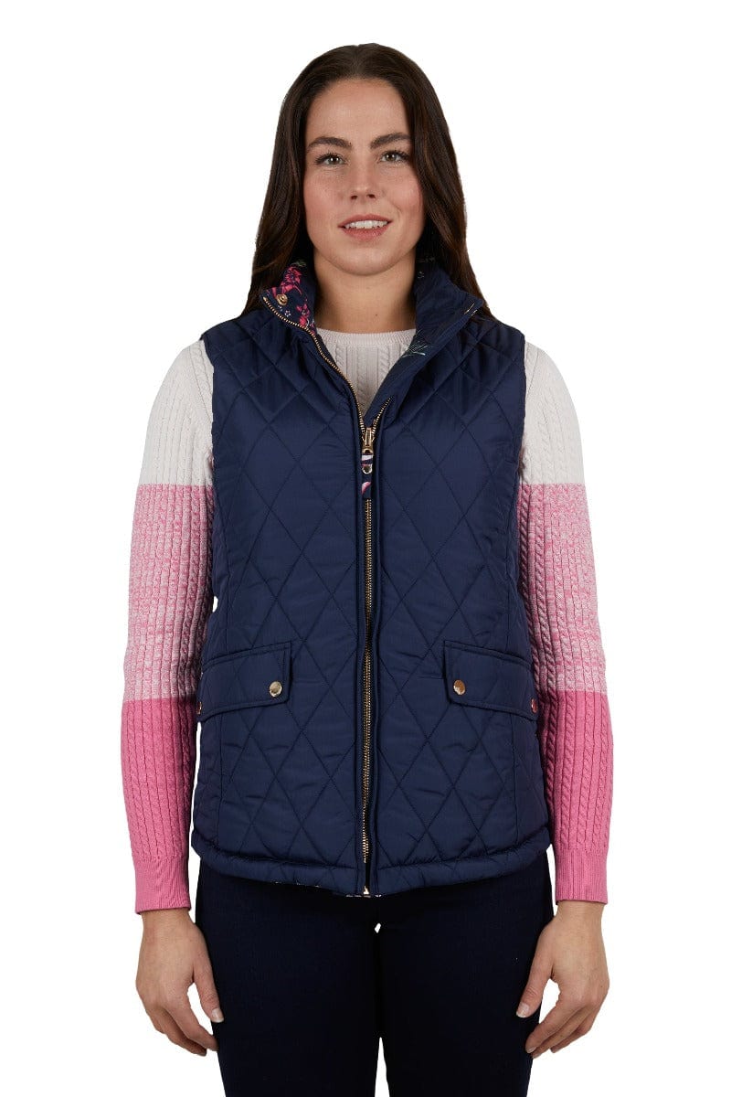 Thomas Cook Womens Jumpers, Jackets & Vests Thomas Cook Vest Womens Flora Reversible