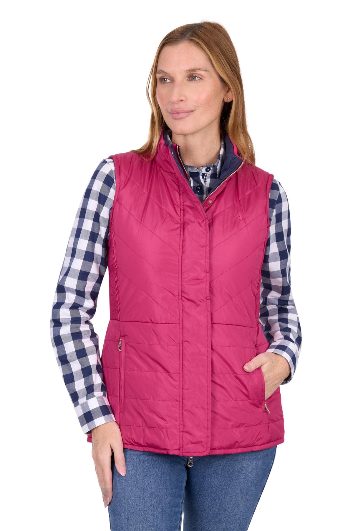 Thomas Cook Womens Jumpers- Jackets - Vests Thomas Cook Vest Womens Mayfield Reversible