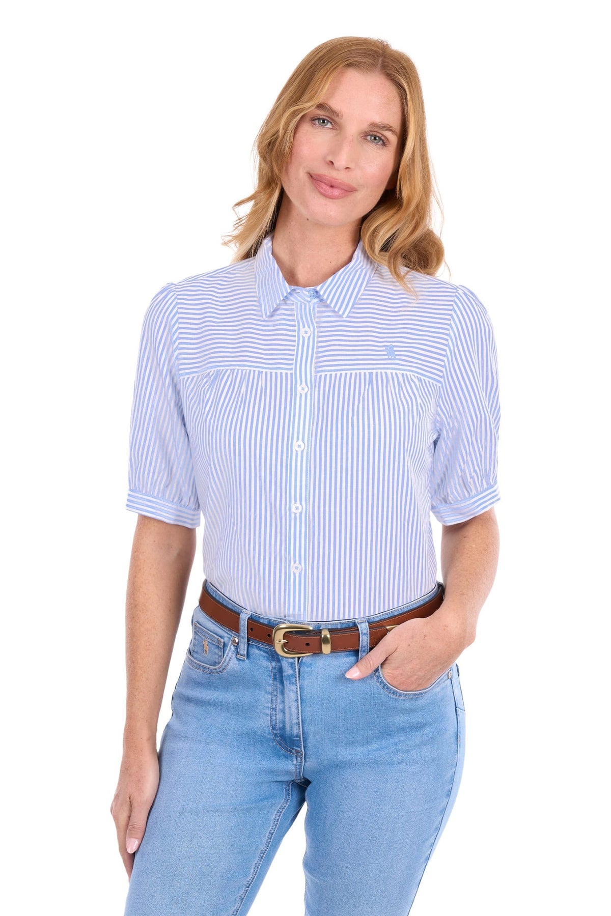 Thomas Cook Womens Shirts 08 / Blue/White Thomas Cook Shirt Womens Shelley