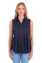 Thomas Cook Womens Shirts 08 / Navy Thomas Cook Shirt Womens Pearl Sleeveless