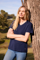 Thomas Cook Womens Shirts 08 / Navy Thomas Cook Tee Womens V Neck
