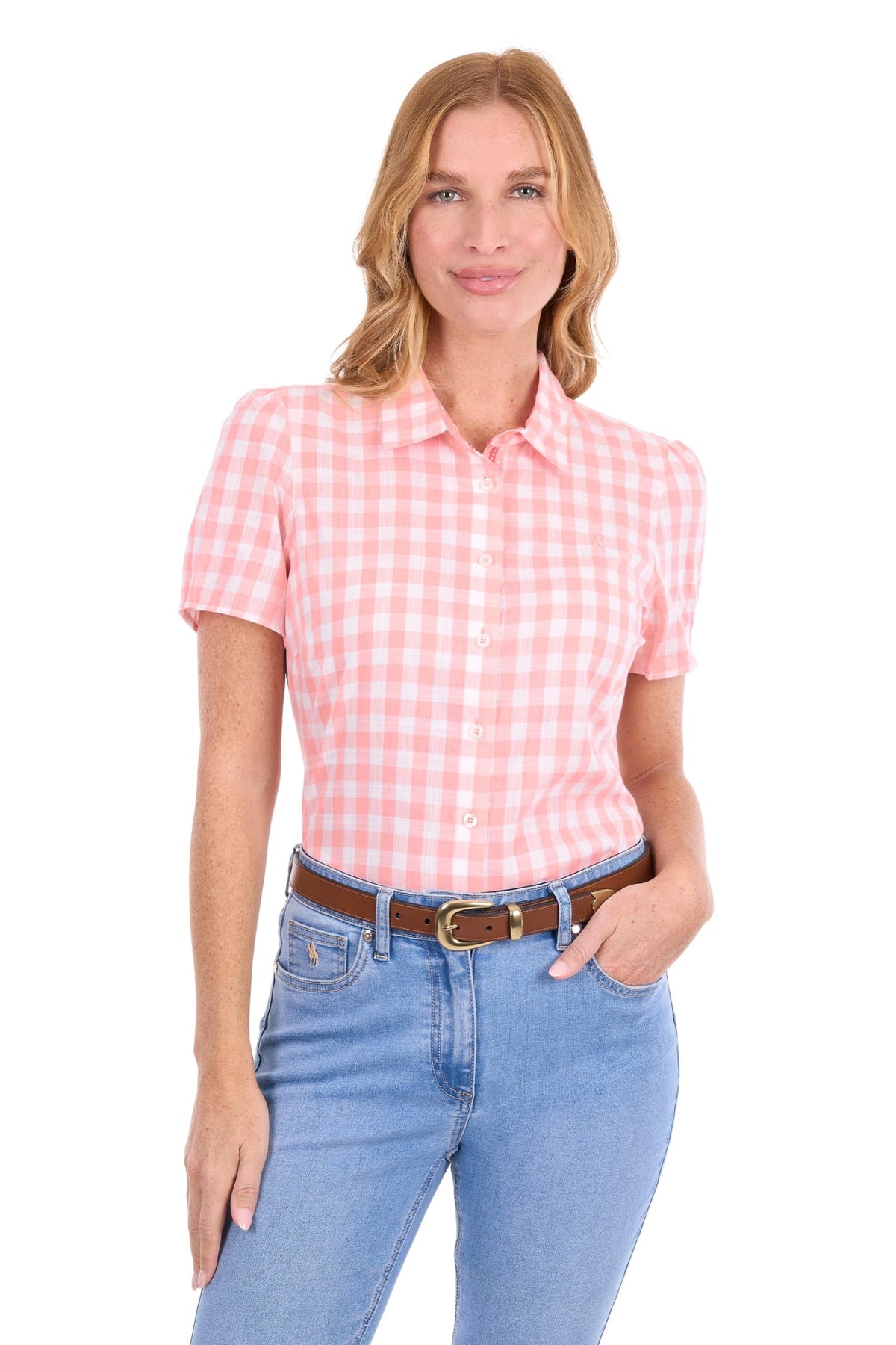 Thomas Cook Womens Shirts 08 / Peach/White Thomas Cook Shirt Womens Agnes