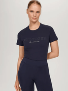 Tommy Hilfiger Womens Shirts 2XS / Desert Sky Tommy Hilfiger Tee Womens Belmont Rhinestone