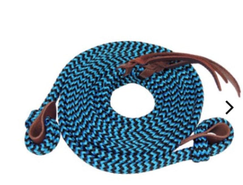 Toowoomba Saddlery Reins Blue/Black Toowoomba Saddlery Pro Series Campdraft Reins