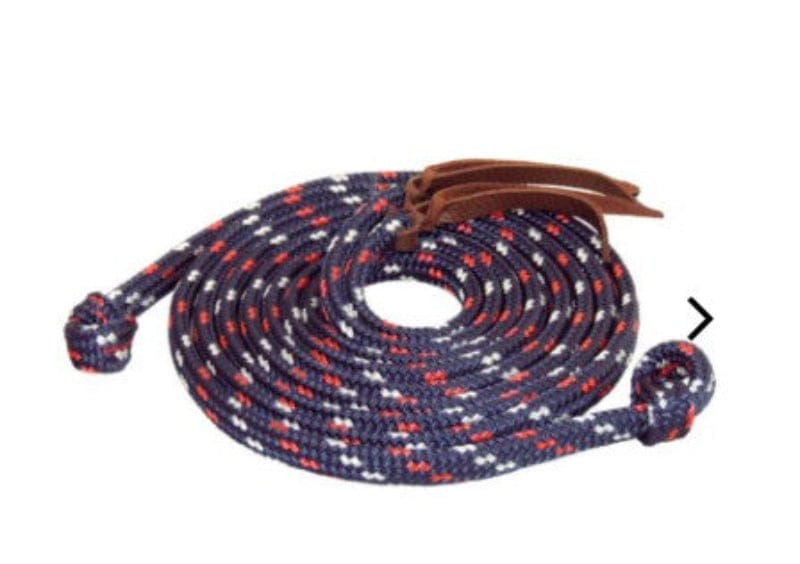 Toowoomba Saddlery Reins Navy/ Red/ White Toowoomba Saddlery PRO Series Rope Reins w/ Loop Ends