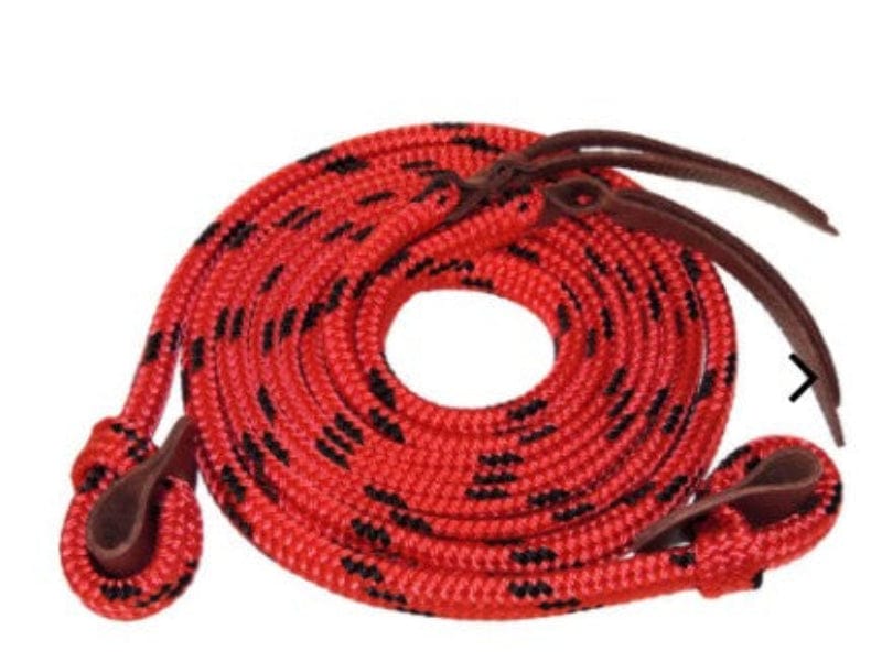Toowoomba Saddlery Reins Red/Black Toowoomba Saddlery Pro Series Campdraft Reins