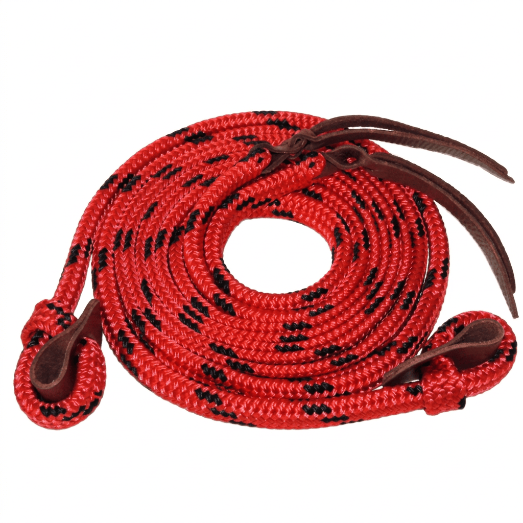 Toowoomba Saddlery Reins Red/Black Toowoomba Saddlery Pro Series Campdraft Reins