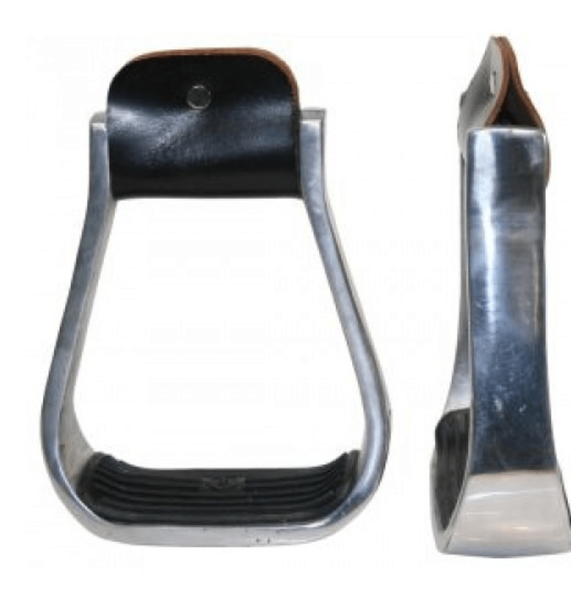 Top Hand Saddlery Stirrups Barrel Racer Oxbows with Pads Alumunium