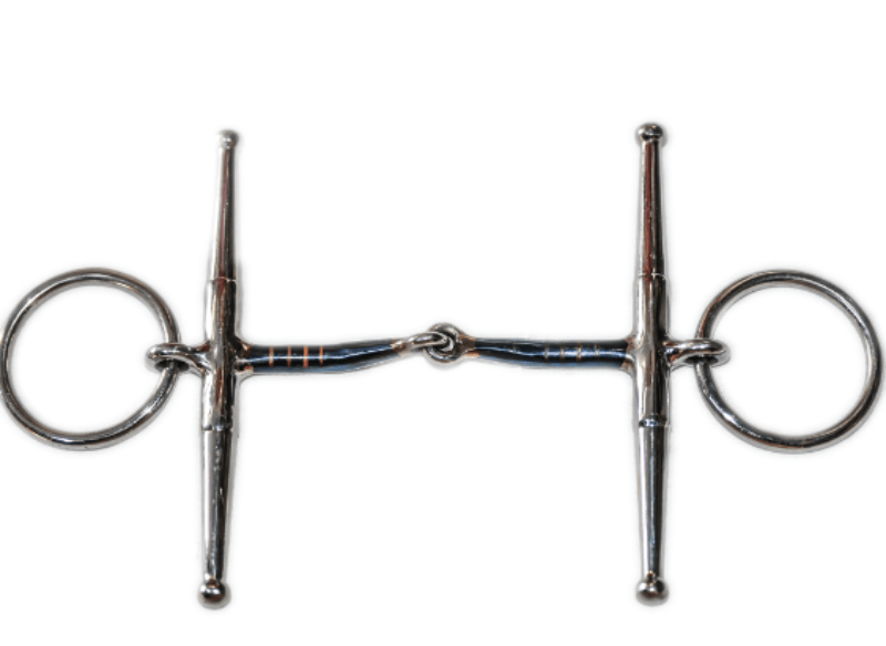 Top Rail Equine Bits Cob Top Rail BTFMLRSISC Fulmer loose Ring Sweet Iron Snaffle with Copper Inlays