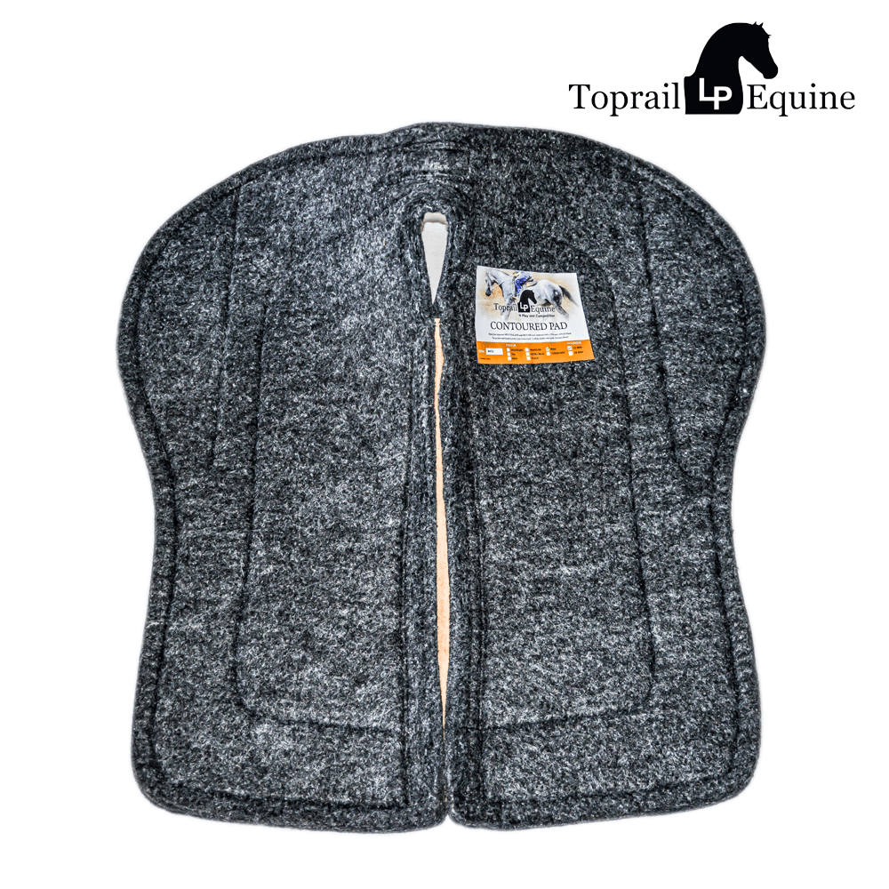 Top Rail Equine Saddle Pads Western Toprail Contoured Wool Felt Pad