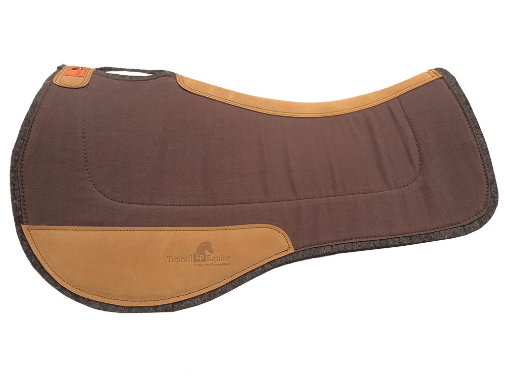 Top Rail Equine Saddle Pads Western Toprail Contoured Wool Felt Pad