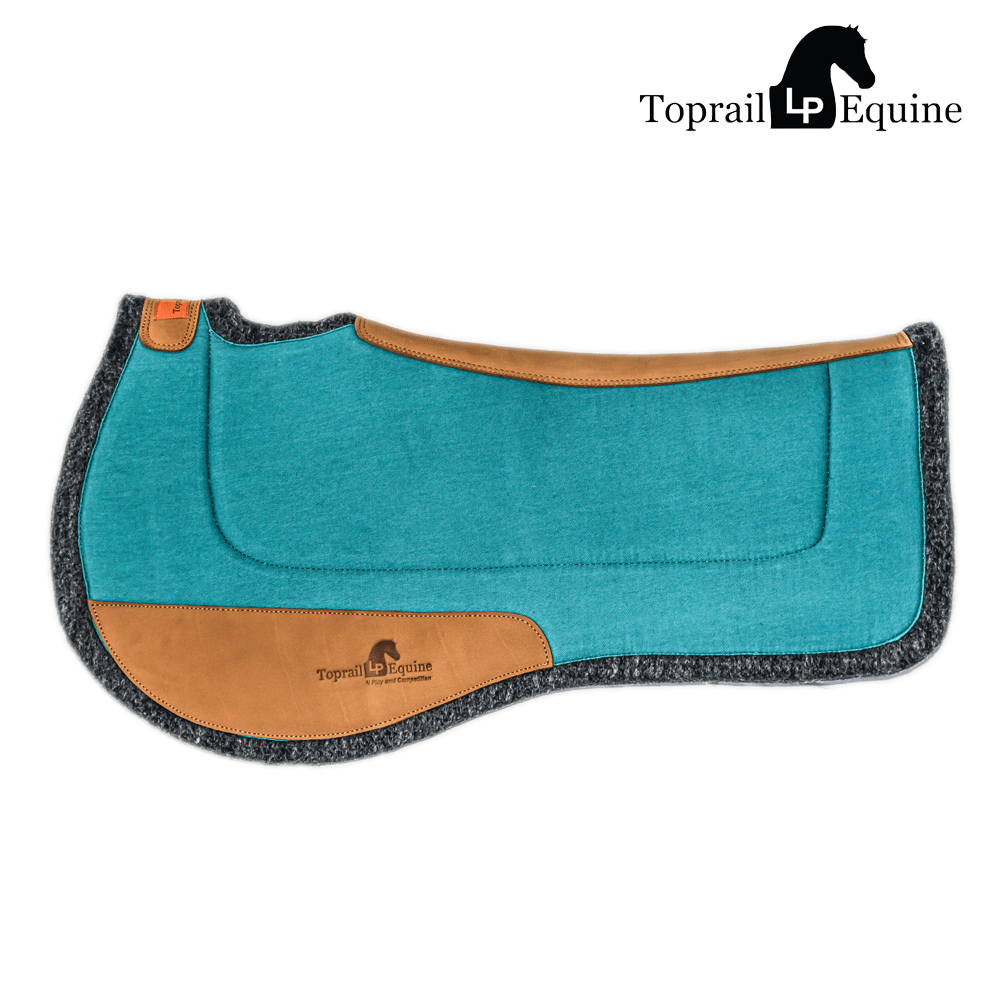 Top Rail Equine Saddle Pads Western Toprail Contoured Wool Felt Pad