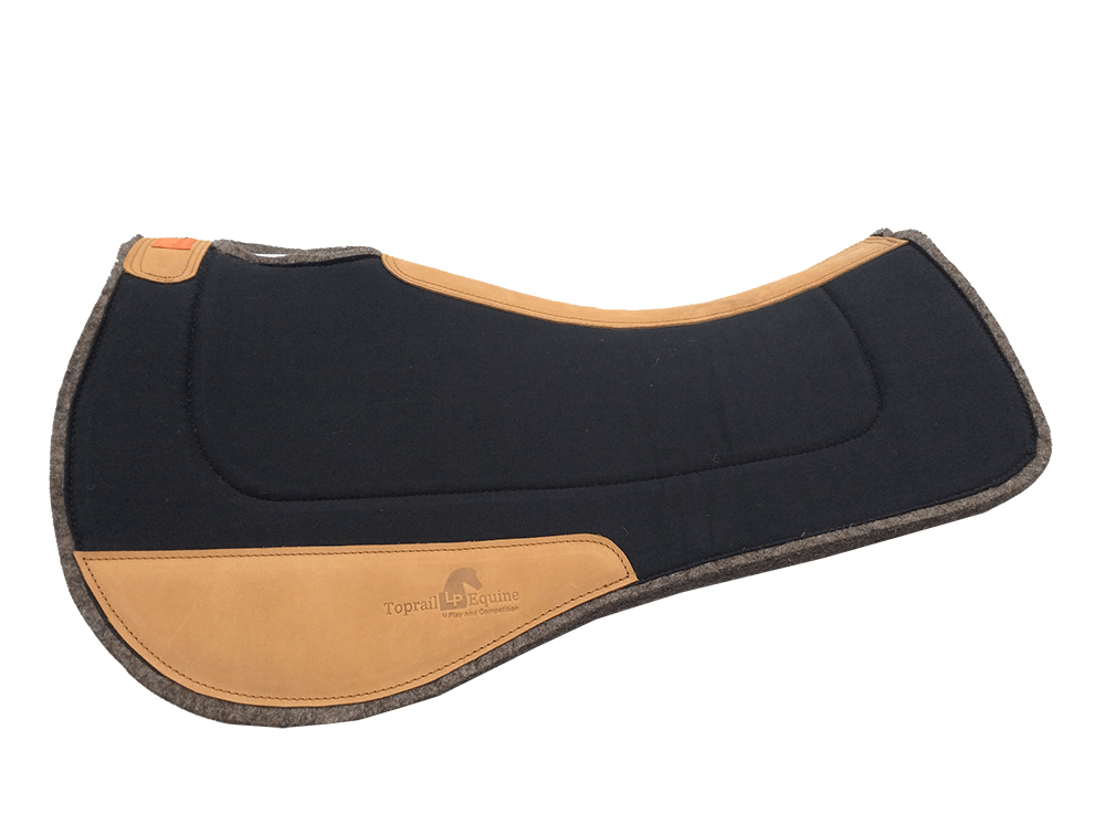 Top Rail Equine Saddle Pads Western Toprail Contoured Wool Felt Pad