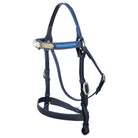 Toprail Bridles Cob Toprail Bridle Diamond Brass Show Plate Blue Plait (HS-522_RB-HB)