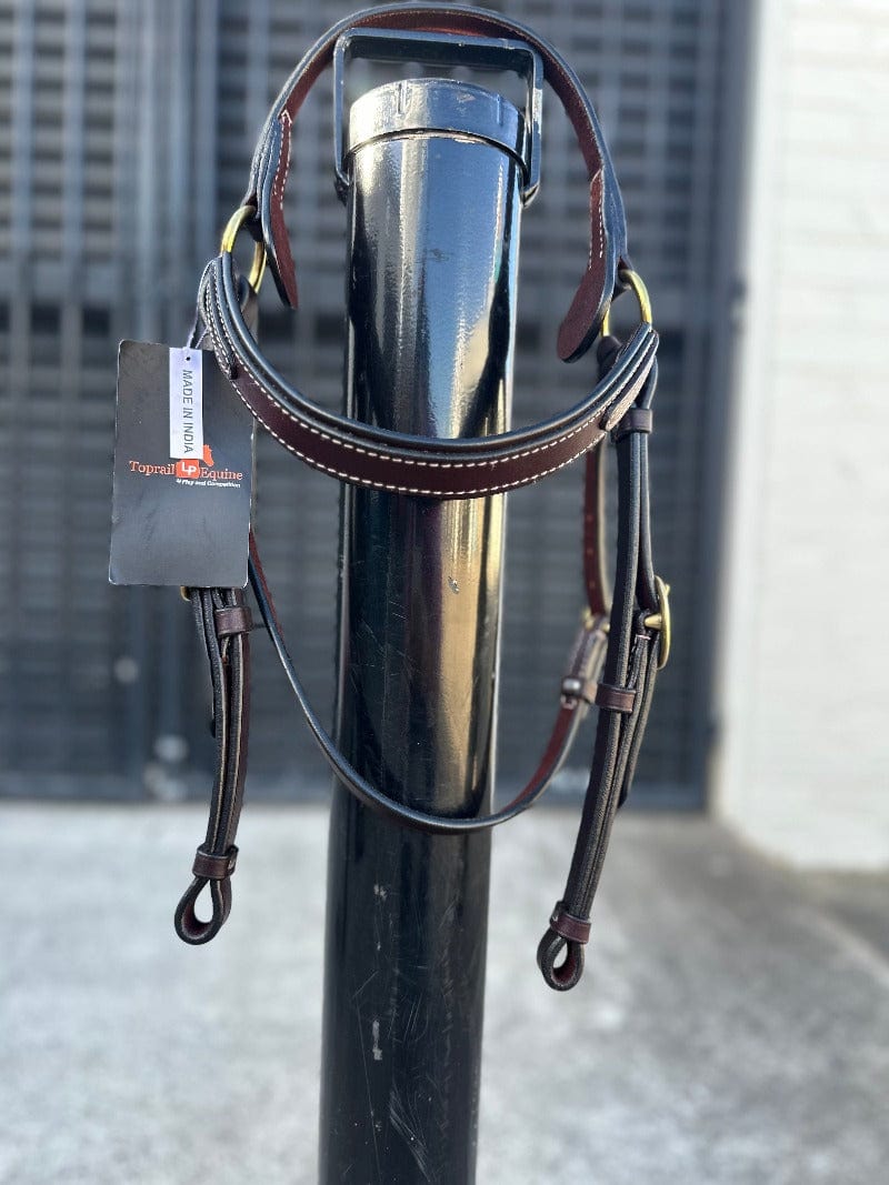 Toprail Bridles Cob Toprail Leather Show Bridle Double Stitched (HS-SH007-DO)