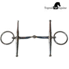 Toprail Equine Bits 130mm Toprail Equine Bit Fulmer Loose Ring Sweet Iron with Copper Inlay