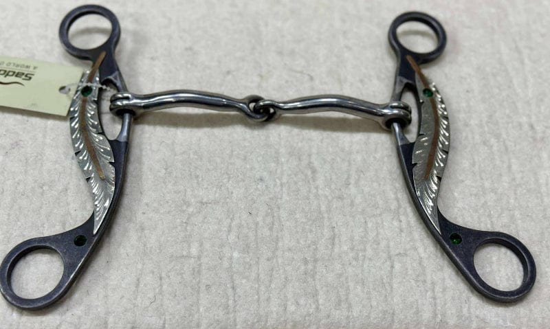 Toprail Equine Bits Full/13.5cm Toprail Equine Bit Southern Skies Western Shank Snaffle Round