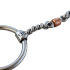 Toprail Equine Bits Full/13.5cm Toprail Equine Loose Ring Snaffle Twisted with Copper Roller