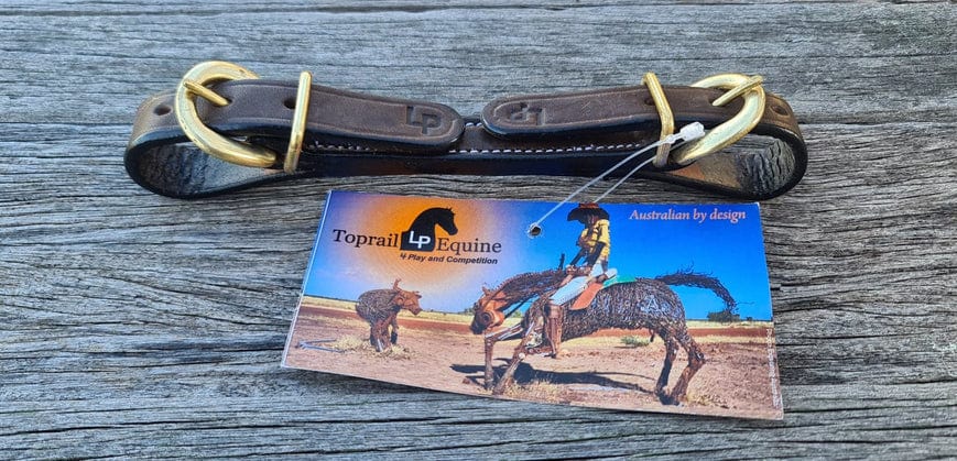 Toprail Equine Bits Toprail Equine Curb Strap Leather with Buckle Ends