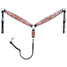 Toprail Equine Breastplates - Martingales Cob/Full Toprail Equine Breast Collar Two-Toned with Pink Glitter Inlay