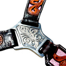Toprail Equine Breastplates - Martingales Cob/Full Toprail Equine Breast Collar Two-Toned with Pink Glitter Inlay