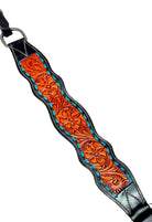 Toprail Equine Breastplates - Martingales Cob/Full Toprail Equine Breast Collar Two-Toned with Turquoise Inlay