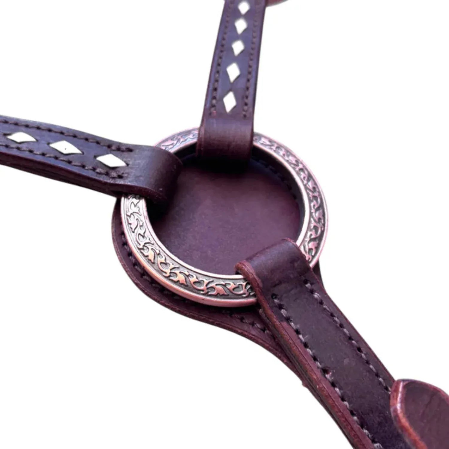 Toprail Equine Breastplates - Martingales Cob/Full Toprail Equine Breastplate Antique Ring