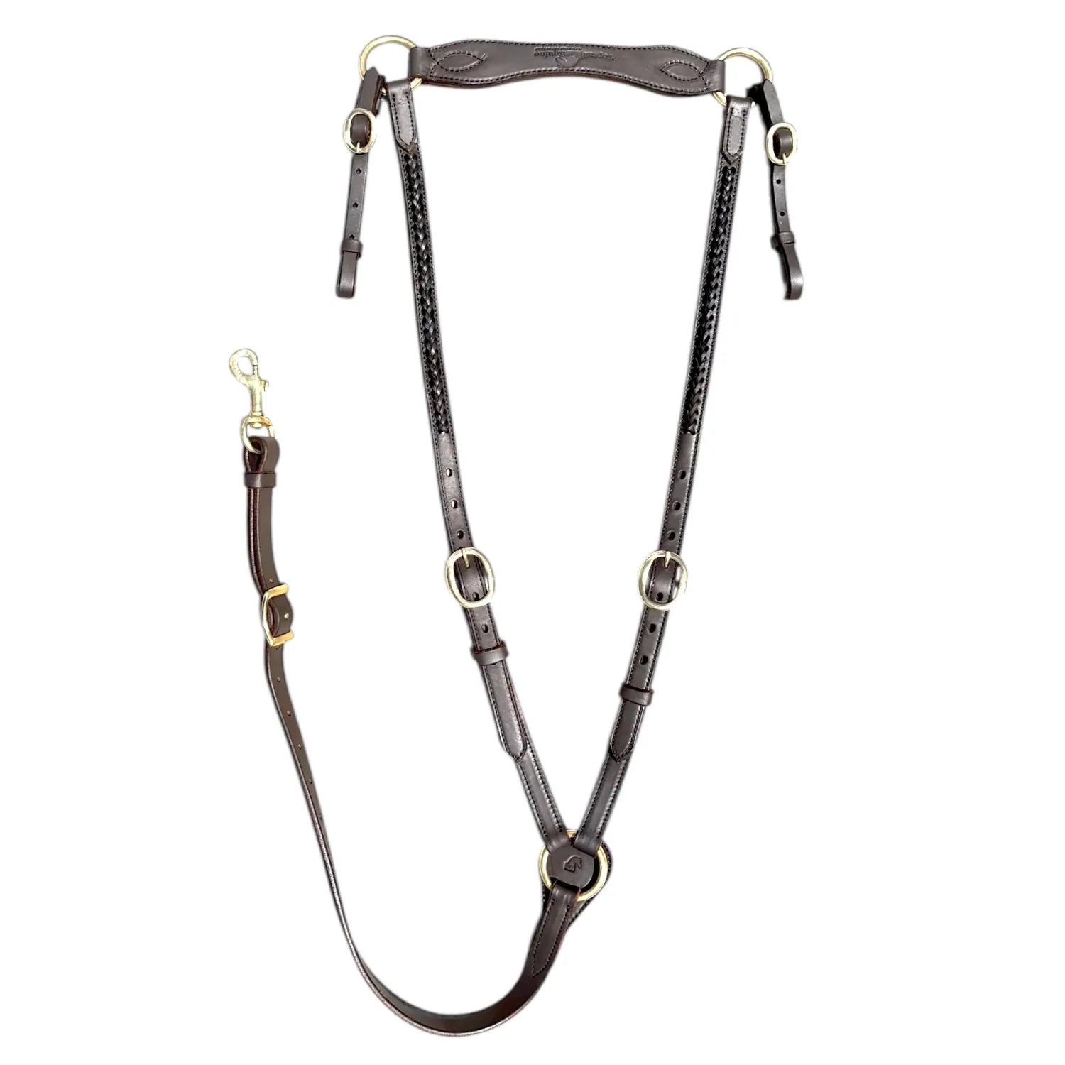 Toprail Equine Breastplates - Martingales Cob/Full Toprail Equine Breastplate Deep V Heavy Oiled