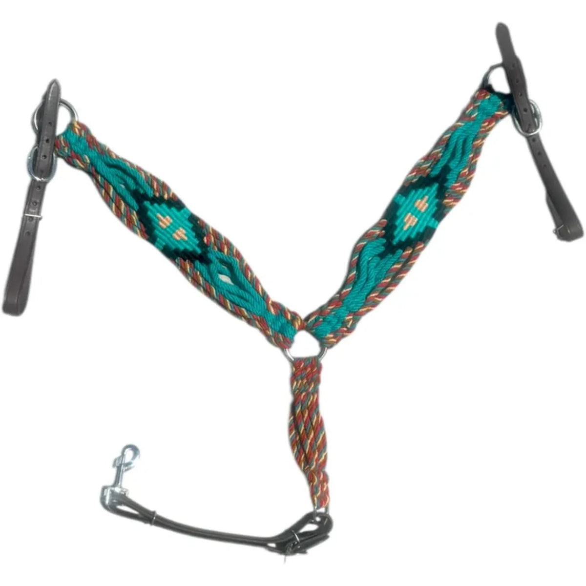 Toprail Equine Breastplates - Martingales Cob/Full / Turquoise Toprail Equine Breast Collar Turquoise Wool Cord