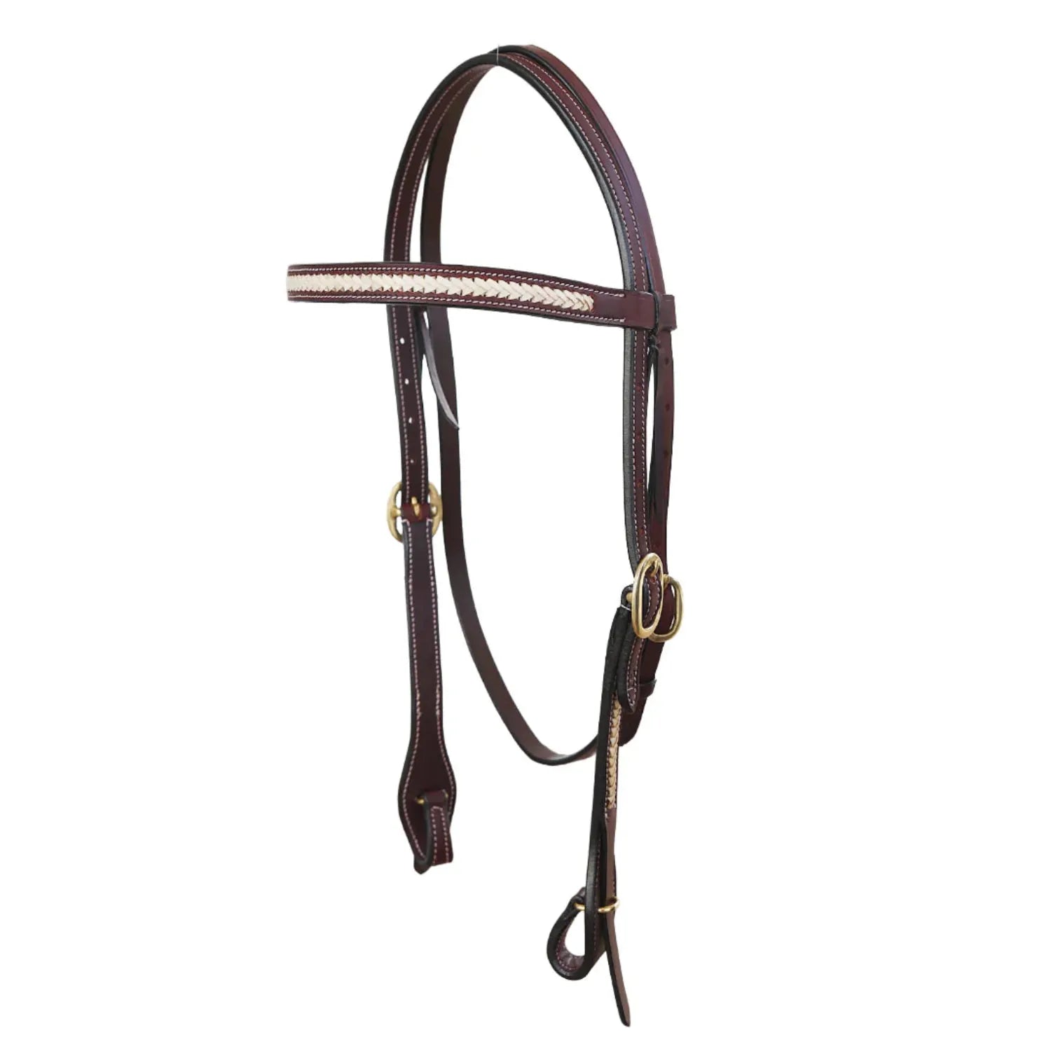 Toprail Equine Bridles Cob/Full / Golden Tan Toprail Equine Bridle Rawhide Plait with Quick Release