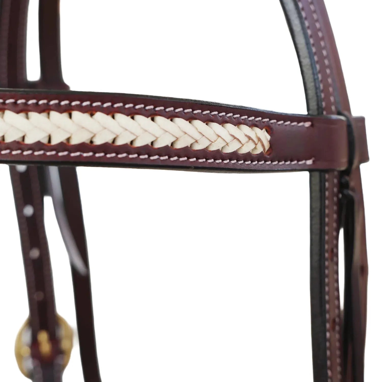 Toprail Equine Bridles Cob/Full / Golden Tan Toprail Equine Bridle Rawhide Plait with Quick Release