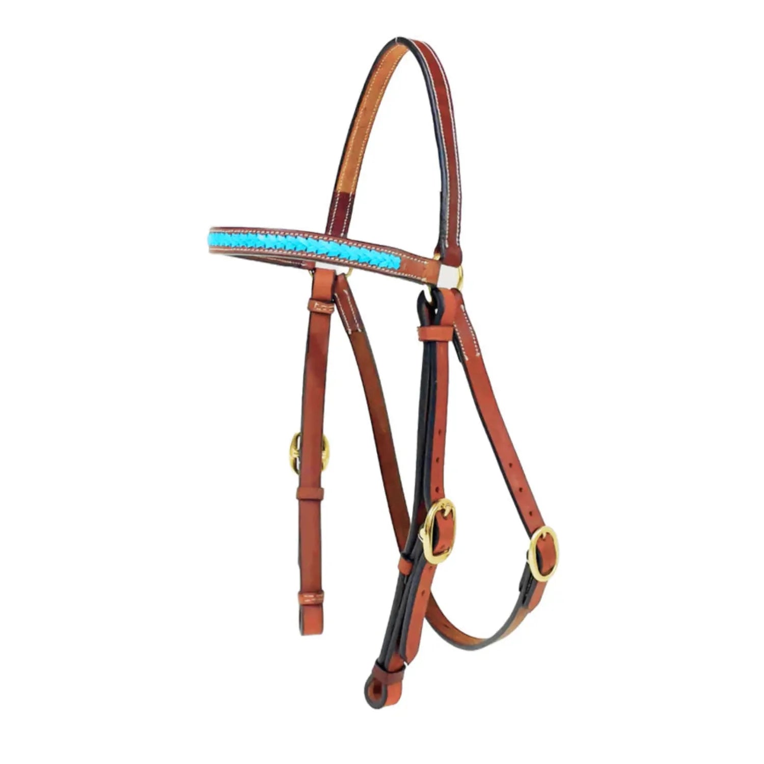 Toprail Equine Bridles Cob-Full Toprail Equine Bridle Cassidy Blue Stitch