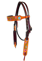 Toprail Equine Bridles Cob/Full Toprail Equine Bridle Floral Vine