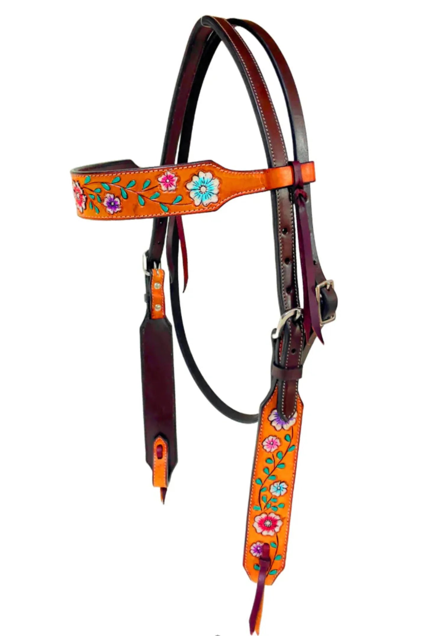 Toprail Equine Bridles Cob/Full Toprail Equine Bridle Floral Vine