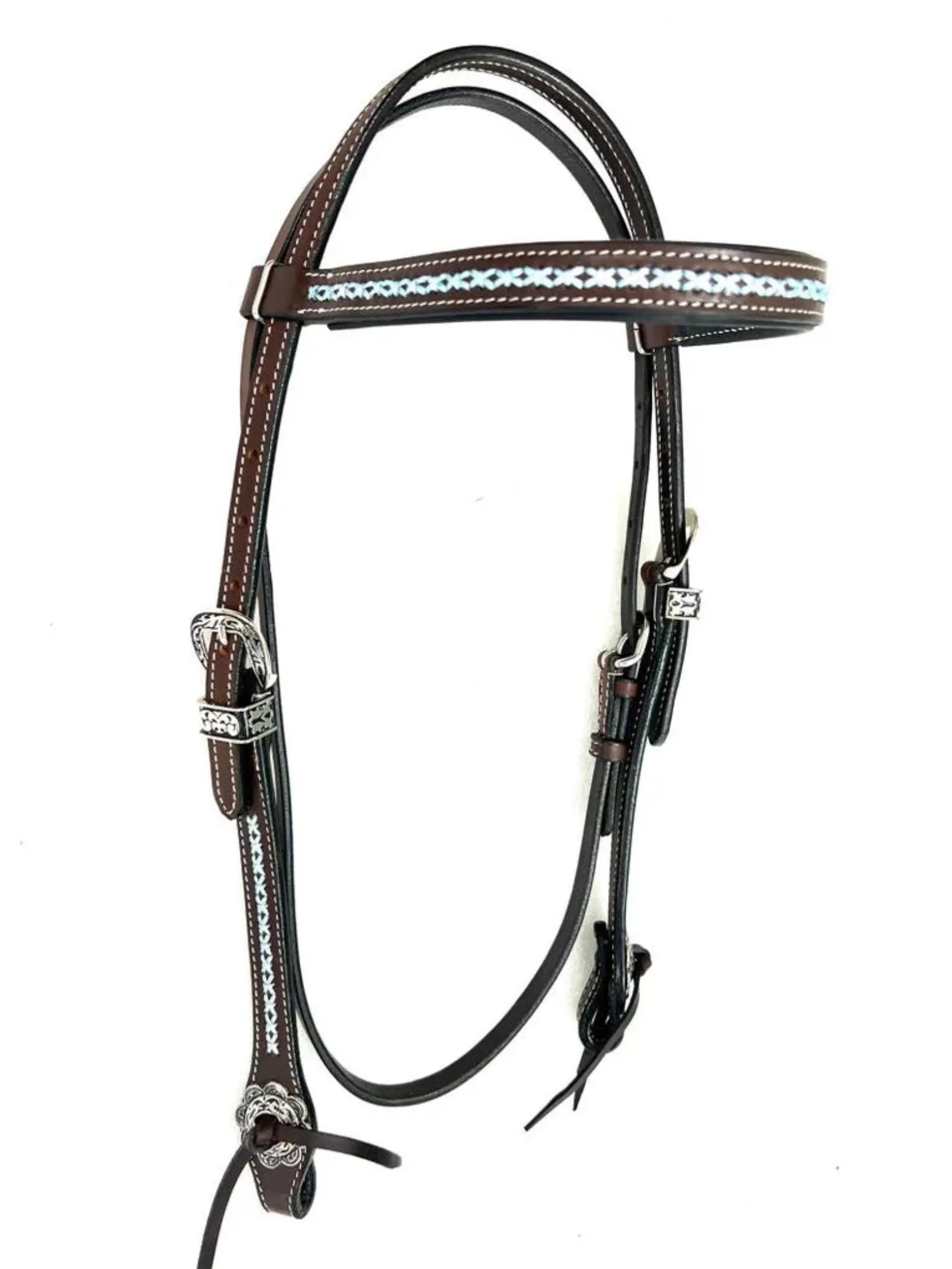 Toprail Equine Bridles Cob/Full Toprail Equine Bridle The Kentucky Denim Stitch