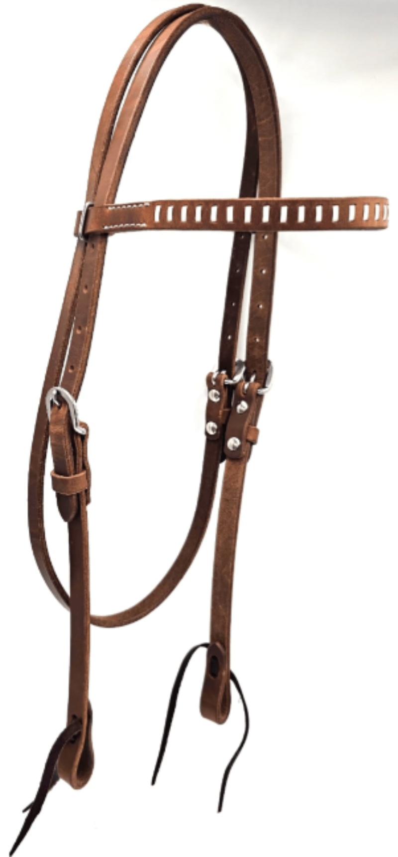 Toprail Equine Bridles Harness Toprail Equine Bridle with Rawhide Weaved Browband