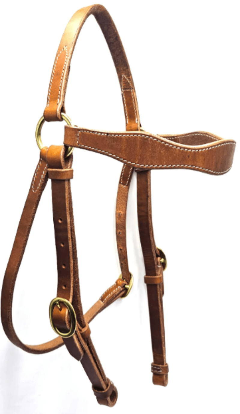 Toprail Equine Bridles Toprail Equine Bridle Barcoo Style with Shaped Browband