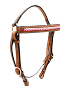 Toprail Equine Bridles Toprail Equine Bridle Cassidy Pink Stitch Barcoo