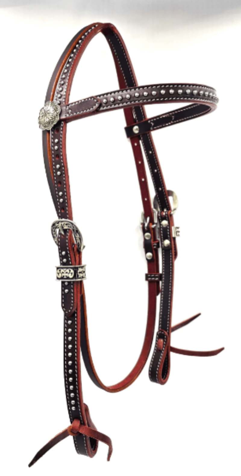 Toprail Equine Bridles Toprail Equine Bridle Harness Leather with Antique Fittings