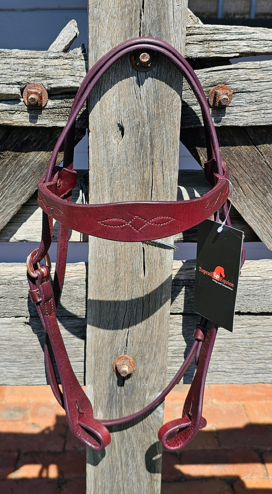 Toprail Equine Bridles Toprail Equine Bridle Latigo leather with Rolled Leather Quick Change