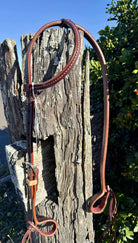 Toprail Equine Bridles Toprail Equine Bridle One Ear with Rawhide Keepers & Pineapple Ends