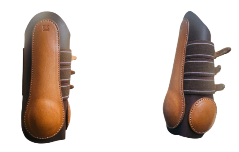 Toprail Equine Horse Boots & Bandages Sliderz Splint Boots Leather Heavy Duty Reining Roper